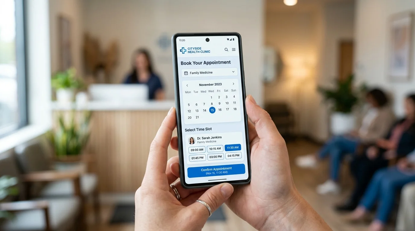 Should my hospital website be mobile-friendly showing mobile optimization and patient appointment booking features