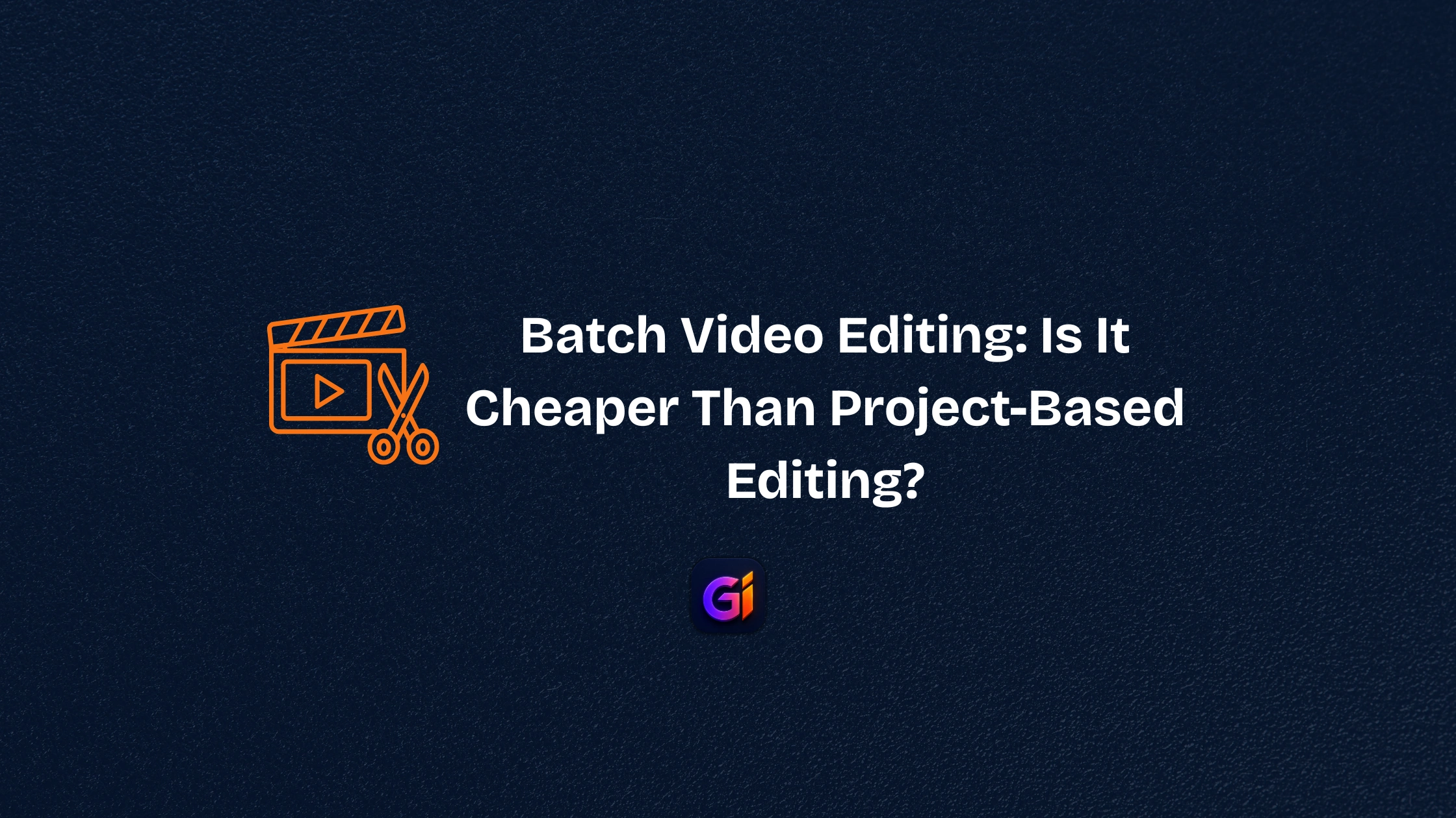 Batch video editing